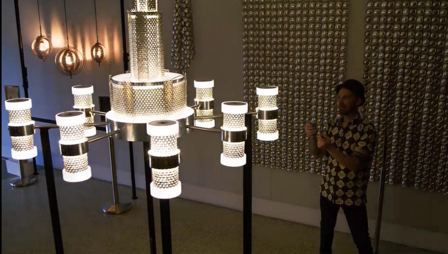 A still shot taken from the latest promo video made just prior to ALUMINate exhibition at Museo Italiano. Special thanks to @gavandawe for his incredible work creating, shooting and putting together this video and @kidso.official for the amazing track! 

#ecodesign #sustainabledesign #upcycle #repurposed #handmade #contemporaryart #collectibledesign #chandelier #cosmiclight #interiordesign #interiør #lightsculpture #exhibition #aluminate #australia #melbourne #melbournestyle #repurposinglights #mxcproject